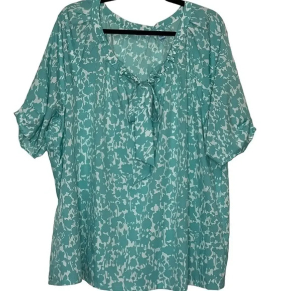 New Plus Size IZOD Short Sleeve Peasant Style Top Size 2X‎ - Picture 1 of 7
